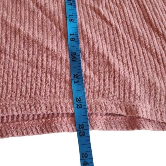FOREVER 21‎ Womens T-Shirt XSmall Ribbed V-Neck Oversized Cap Sleeve Pink - Picture 6 of 9